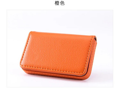 Jaunums augstas kvalitātes PU ādas + nerūsējošā tērauda vīriešu kredītkaršu turētāji sievietēm metāla bankas karšu kastes vizītkaršu turētāji