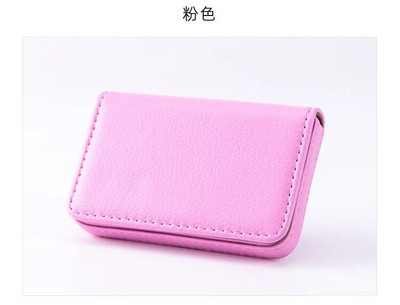 Jaunums augstas kvalitātes PU ādas + nerūsējošā tērauda vīriešu kredītkaršu turētāji sievietēm metāla bankas karšu kastes vizītkaršu turētāji