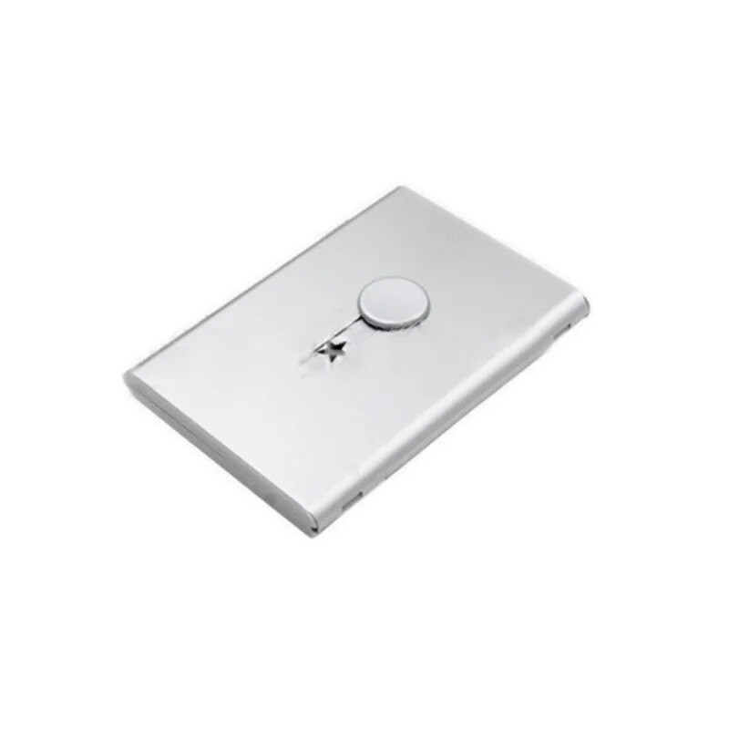 Naujas Creative Hand Push vizitinių kortelių dėklas Metalinis matinės tekstūros kortelių laikiklis, nešiojamas praktinis kortelių laikiklis