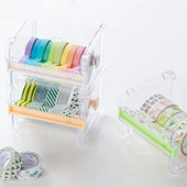 Creative Washi Tape Cutter Σετ Tape Tool Διαφανής θήκη ταινίας Διανομέας ταινίας Σχολικά είδη Γραφείου Γραφείου για μαθητή