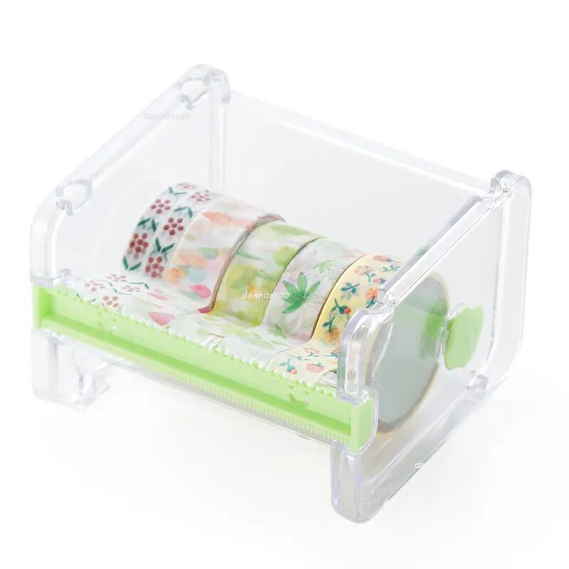 Creative Washi Tape Cutter Σετ Tape Tool Διαφανής θήκη ταινίας Διανομέας ταινίας Σχολικά είδη Γραφείου Γραφείου για μαθητή
