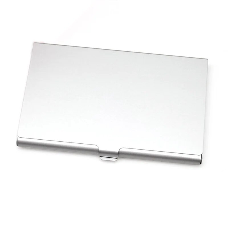 Radošs vizītkaršu maciņš Alumīnija sakausējuma karšu turētājs metāla kastes vāks Kredīts Vīriešu vizītkaršu turētāja karte Metāla maks