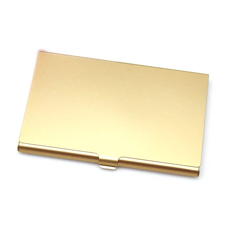 Radošs vizītkaršu maciņš Alumīnija sakausējuma karšu turētājs metāla kastes vāks Kredīts Vīriešu vizītkaršu turētāja karte Metāla maks