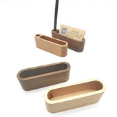 Masīvkoka galda vizītkaršu displeja statīvs piezīmju turētājs uzglabāšanas kaste dižskābarža koka karšu organizētājs birojam