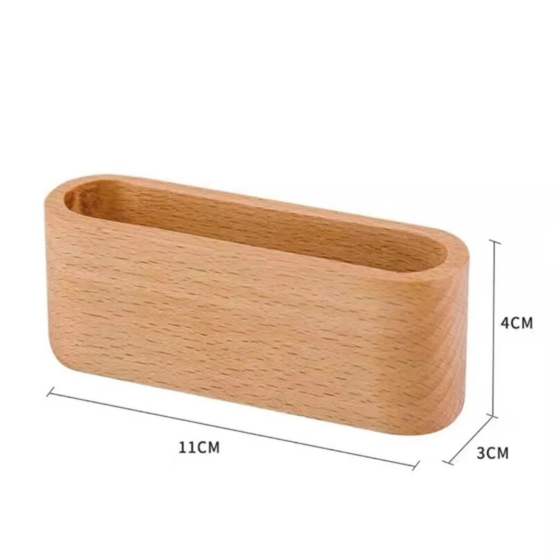 Masīvkoka galda vizītkaršu displeja statīvs piezīmju turētājs uzglabāšanas kaste dižskābarža koka karšu organizētājs birojam