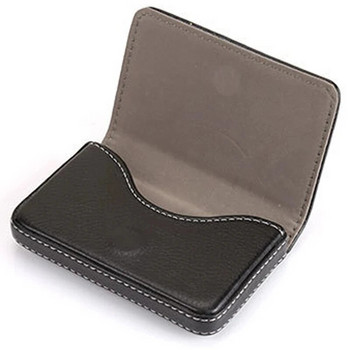 EZONE Δερμάτινη θήκη ανδρικής επαγγελματικής κάρτας Θήκη πιστωτικής κάρτας Μαγνητικό κουμπί τραπεζικής κάρτας Θήκη πορτοφολιού για γυναίκες 6,5*10cm