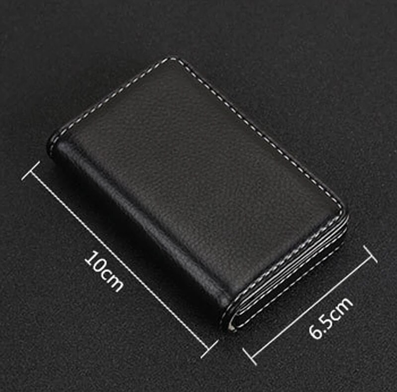 EZONE Δερμάτινη θήκη ανδρικής επαγγελματικής κάρτας Θήκη πιστωτικής κάρτας Μαγνητικό κουμπί τραπεζικής κάρτας Θήκη πορτοφολιού για γυναίκες 6,5*10cm