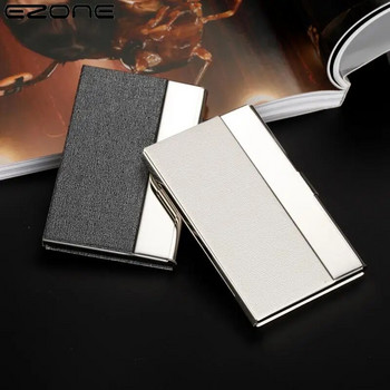 EZONE 1PC Поставка за визитки от неръждаема стомана, висококачествена чанта за карти, модна чанта за карти с притежател на кредитна карта BigCapacity