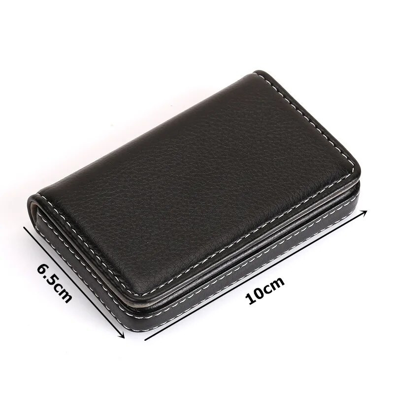 PU-nahast magnetiline visiitkaardiümbris, kaasaskantav krediitkaarditasku, suure mahutavusega visiitkaardihoidja naistele meestele kontorisse