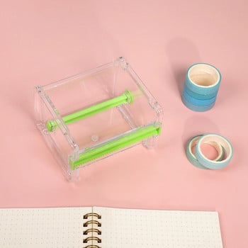 Creative Washi Tape Cutter Set Инструмент за тиксо Държач за прозрачна лента Дозатор за ленти Ученически пособия Офис канцеларски материали