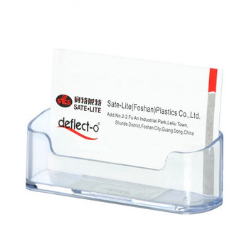 1 τεμ. Clear Desk Shelf Box Storage Display Stand Ακρυλικό Πλαστικό Διαφανές Επιτραπέζιο Θήκη Επαγγελματικής Κάρτας Θέση κάρτας
