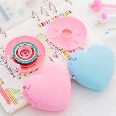 1 PC Candy Color Masking Tape Cutter Design Of Love Heart/Donut Shape Washi Tape Cutter Σχολικό προμήθειο