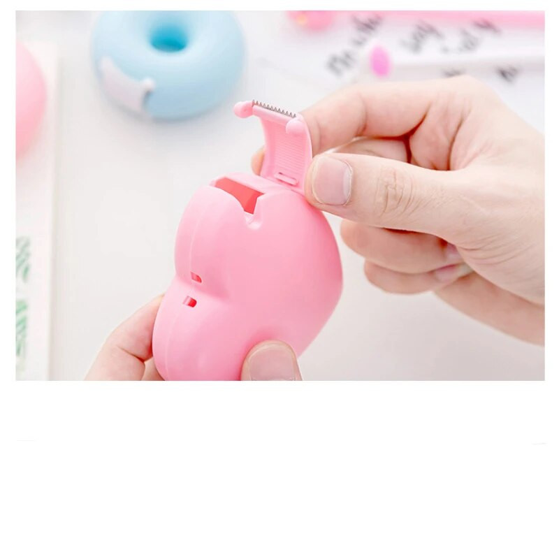 1 kom. Rezač samoljepljive trake u boji slatkiša Dizajn ljubavnog srca/krafne u obliku Washi trake Rezač uredske trake Dozator školski pribor