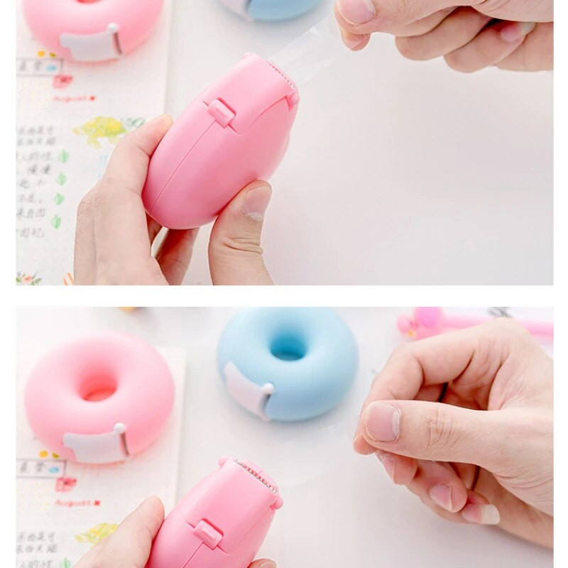 1 kom. Rezač samoljepljive trake u boji slatkiša Dizajn ljubavnog srca/krafne u obliku Washi trake Rezač uredske trake Dozator školski pribor