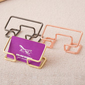 Cieta metāla vizītkaršu turētāji Modes veidošanas pārklājums gludeklis vizītkaršu turētāji biroja galda organizators