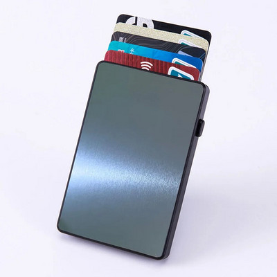 Plāns Pop Up ID RFID karšu turētājs vīrietim Slim vīriešu karšu maciņš RFID pretaizdzīšanas alumīnija radošs kredītkartes futrālis sievietēm vīriešiem