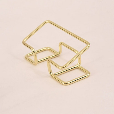 Jednostavan metalni držač posjetnica Zlatni metalni papir Organizator Stalak za pohranu Memo Clip Card Display Uredski poslovni stolni dekor