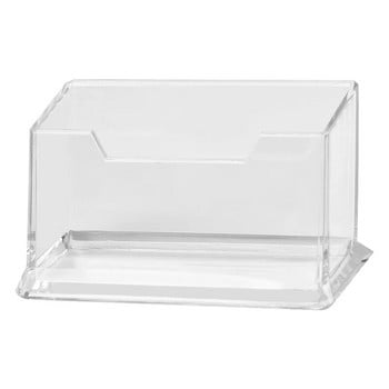 1 τεμ. Clear Desk Shelf Box Storage Display Stand Ακρυλικό Πλαστικό Διαφανές θήκη επαγγελματικής κάρτας 11x4,5x5cm