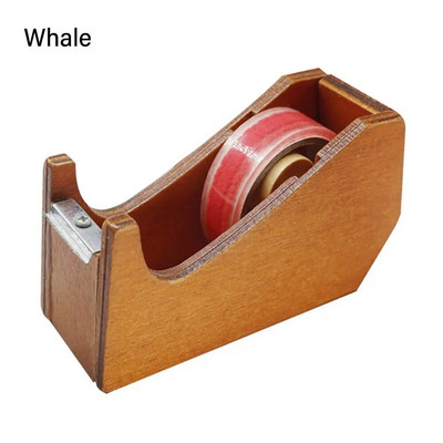 Vintage puidust lindi jaotur Armas koomiksikassi rull-lindi lõikur tihendus Washi lindi hoidik käsitsi pakkimistööriist kontoritarvikud