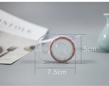 Μίνι Διαφανής Διανομέας Ταινιών 1,5 εκ. Small Protable Cut Masking Tape Dispenser Scrapbook Washi Tape Organizer Μαθητικές προμήθειες