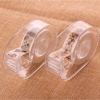 Μίνι Διαφανής Διανομέας Ταινιών 1,5 εκ. Small Protable Cut Masking Tape Dispenser Scrapbook Washi Tape Organizer Μαθητικές προμήθειες