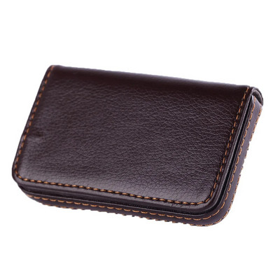 Biznesa vīriešu karšu turētājs Magnētiski pievilcīgs augstas kvalitātes Litchi raksts PU ādas vizītkaršu futrālis Sieviešu vārda karšu kaste