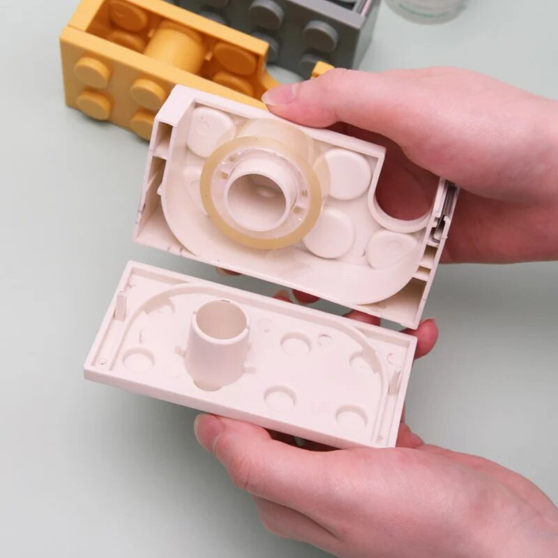 Radošs papīra lentes griezējs Biroja celtniecības bloka formas kancelejas piederumi Maskēšanas lentes turētāja dozators mazgāšanas lentes uzglabāšana biroja rīki