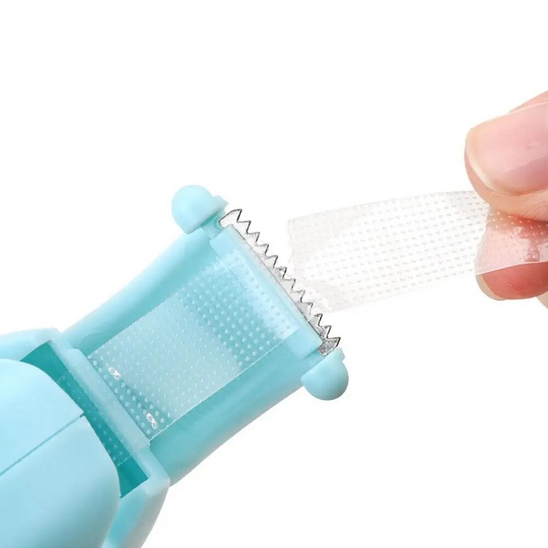 Daudzfunkcionāls virtuļa formas lentes dozators Kancelejas preces Studentu skolas biroja piederumi Plastmasas skropstu pieaudzēšanas lentu griezējs