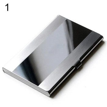 Креативен портфейл Водоустойчива метална кутия от неръждаема стомана Сребърен алуминиев бизнес идентификатор Поставка за кредитна карта Джоб Калъф Калъф Органайзер