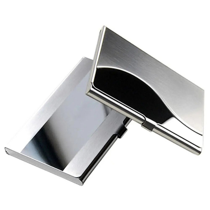 Creative Wallet ūdensizturīgs nerūsējošā tērauda metāla kastīte sudraba alumīnija biznesa ID kredītkartes turētāja kabatas futrāļa vāka organizators