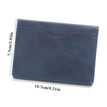 Thickened PU Δερμάτινο πορτοφόλι με 3 κάρτες Υποδοχή Πιστωτικής ταυτότητας Θήκη πορτοφολιού για άντρες Γυναικεία τσάντα μόδας Κάλυμμα επαγγελματικής κάρτας