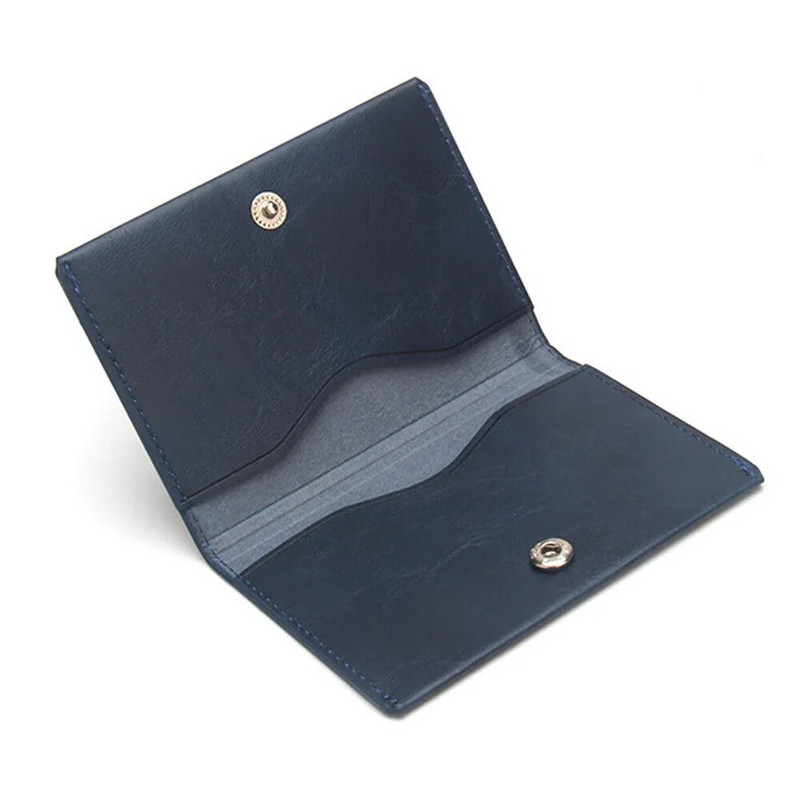 Sabiezināts PU ādas maks 3 karšu slots kredīta ID karšu turētājs maku naudas maciņš vīriešiem sievietēm modes soma vizītkartes vāciņš