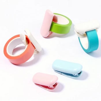 Mini Washi Tape Cutter Μικρό μονόχρωμο μηχάνημα ταινίας κάλυψης δακρύων Φορητό εργαλείο λεύκωμα κοπής οδοντωτών λεπίδων από ανοξείδωτο χάλυβα