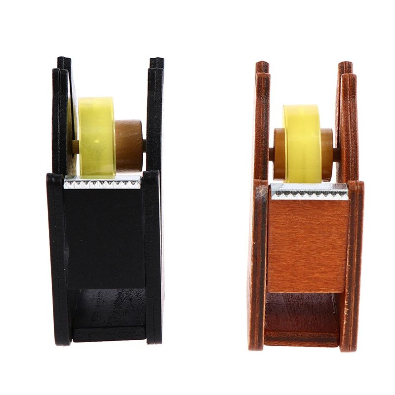 Vintage koka lentes dozators jauks karikatūra kaķu rullīšu lentes griezējs blīvējums Washi lentes turētājs rokasgrāmatas iepakošanas rīks biroja aksesuārs