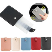 Õhuke väljatõmmatava PU-nahast kaasaskantavad mitme kaardi kotihoidjad Naine Mees Gradient visiitkaardi rahakott pangakaartide jaoks