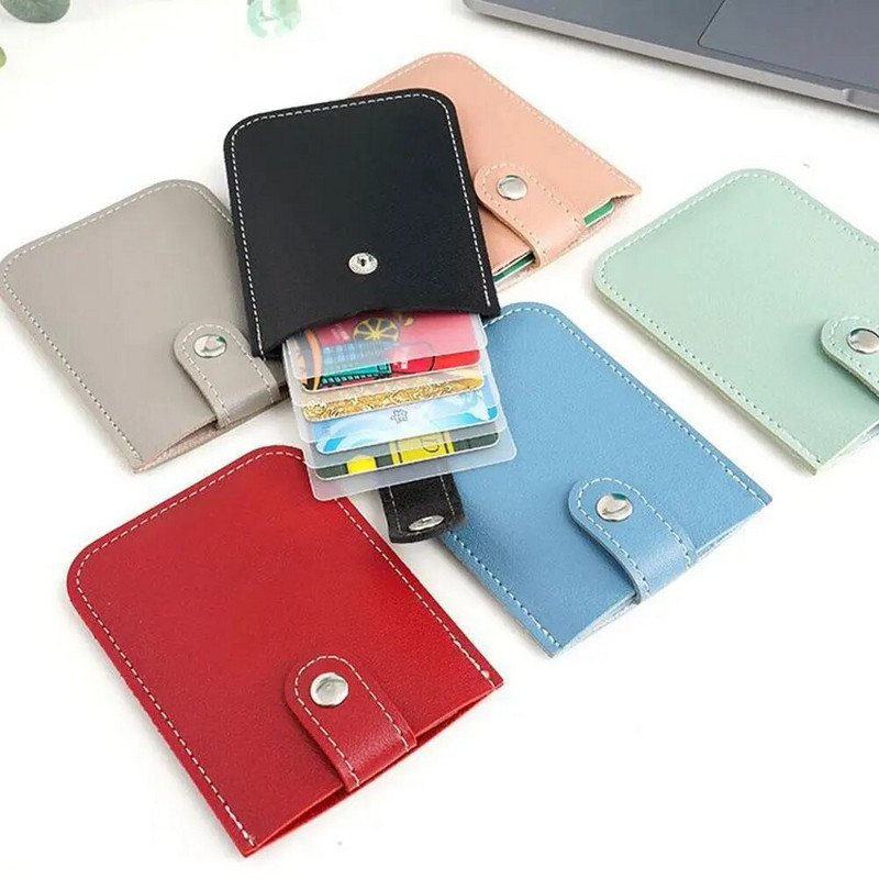 Õhuke väljatõmmatava PU-nahast kaasaskantavad mitme kaardi kotihoidjad Naine Mees Gradient visiitkaardi rahakott pangakaartide jaoks