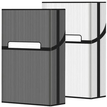 Метална кутия от алуминиева сплав Мъжки държач за визитки Магнитен бутон Име Картодържател Контейнер за съхранение Калъф Джобна кутия Мъжки подарък