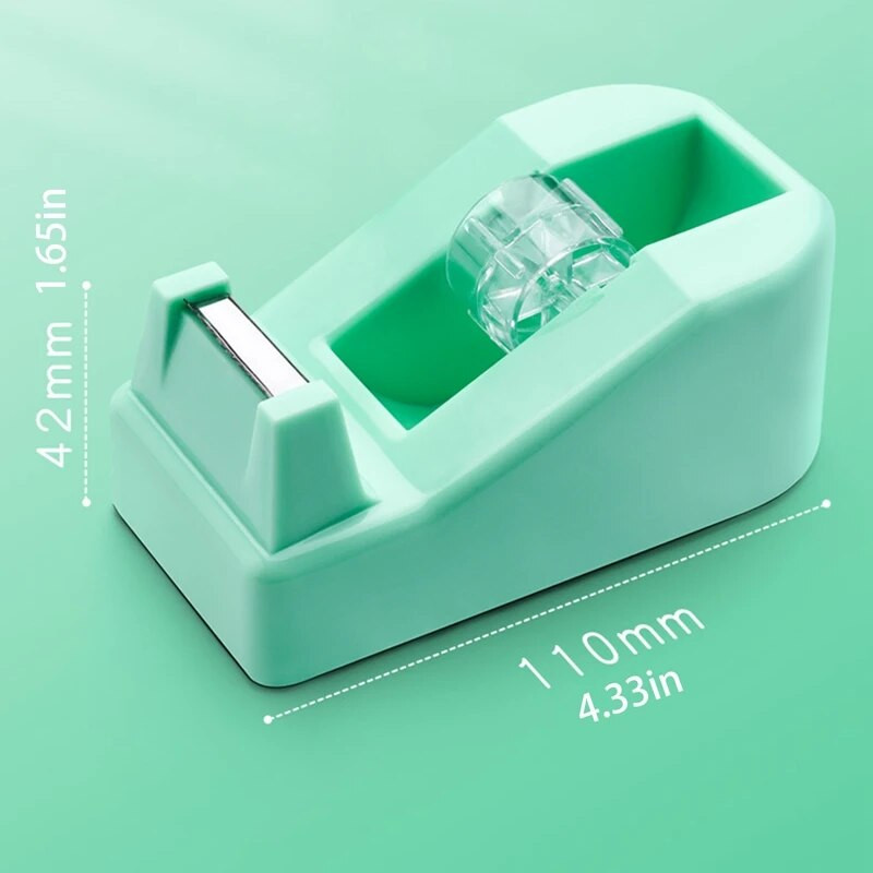 Μονόχρωμη Βασική πλαστική θήκη ταινίας Hand-free για 2 εκ. Επιτραπέζια ταινία Ταινία κοπής Gear Storage Organizer Αναλώσιμα γραφείου