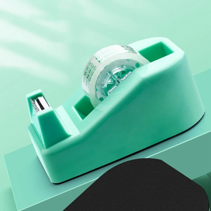 Μονόχρωμη Βασική πλαστική θήκη ταινίας Hand-free για 2 εκ. Επιτραπέζια ταινία Ταινία κοπής Gear Storage Organizer Αναλώσιμα γραφείου