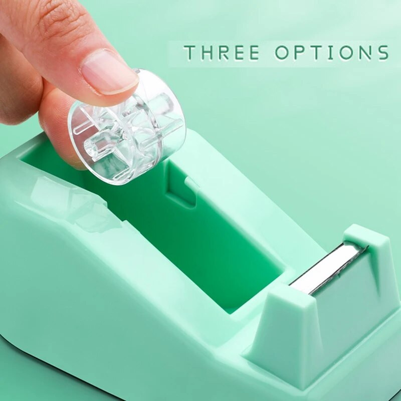 Μονόχρωμη Βασική πλαστική θήκη ταινίας Hand-free για 2 εκ. Επιτραπέζια ταινία Ταινία κοπής Gear Storage Organizer Αναλώσιμα γραφείου