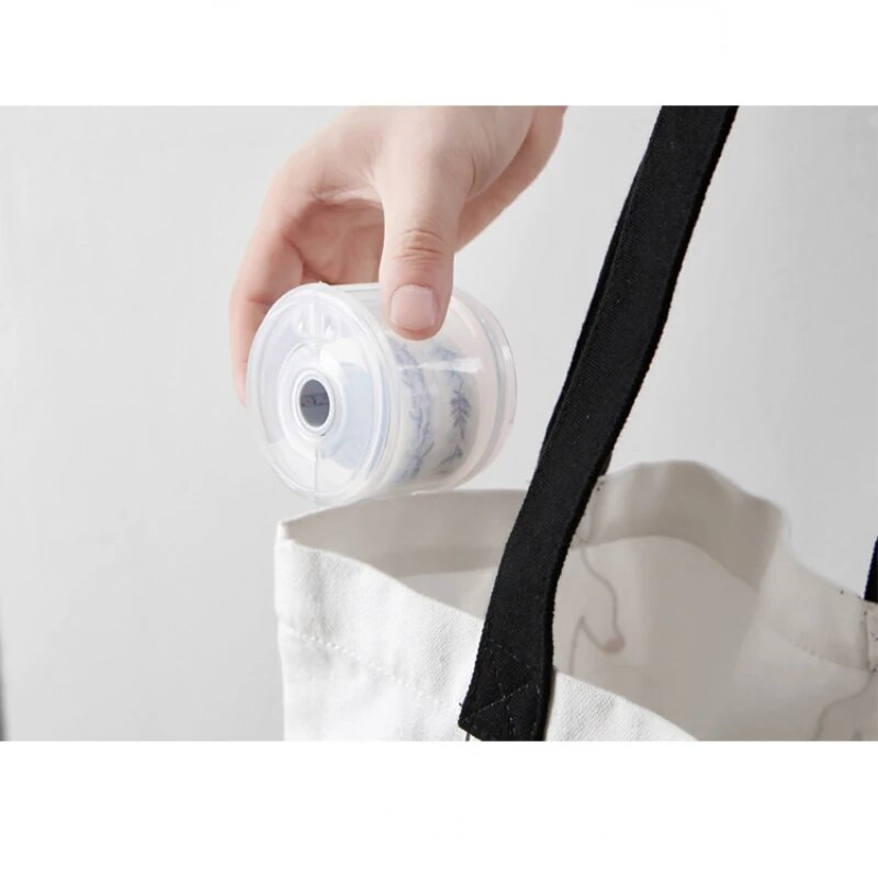 Plastikust läbipaistev valge maskeerimislindi jaotur Washi teibi hoidik kirjutuslaud tarvikud liimid teibi hoiukarp Kawaii kirjatarbed