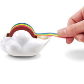 Rainbow Tape Dispenser Πλαστικός κόφτης πριονιού για Washi Tapes Max 18mm Επιτραπέζια Organizer Desk Office School A7490