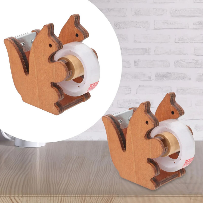 Tape Είδη γραφείου Φορητός αγωγός συσκευασίας διανομέας Εργαλεία επιτραπέζιου υπολογιστή Χειρός Vintage ξύλινη θήκη ταινίας