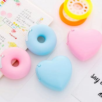 Love Heart/Donut Shape Stationery Masking Tape Cutter Paper Washi Tape Storage Organizer Tape Dispenser Cutter Αναλώσιμα γραφείου