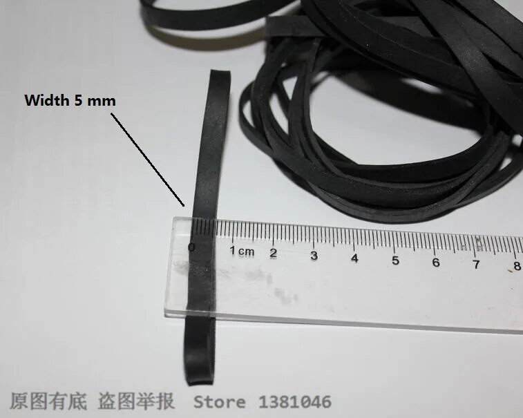 Melna rūpnieciskā gumijas lente, elastīga lieljaudas iesaiņojuma kaklasaites iepakojums, kuru izvēlaties izmēru un daudzumu