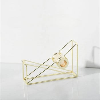 1PC Nordic Style Fashion Simple Iron Art Rose Gold Tape Dispenser Εγχειρίδιο Tape Cutter Διακόσμηση γραφείου Σχολικά αξεσουάρ γραφείου