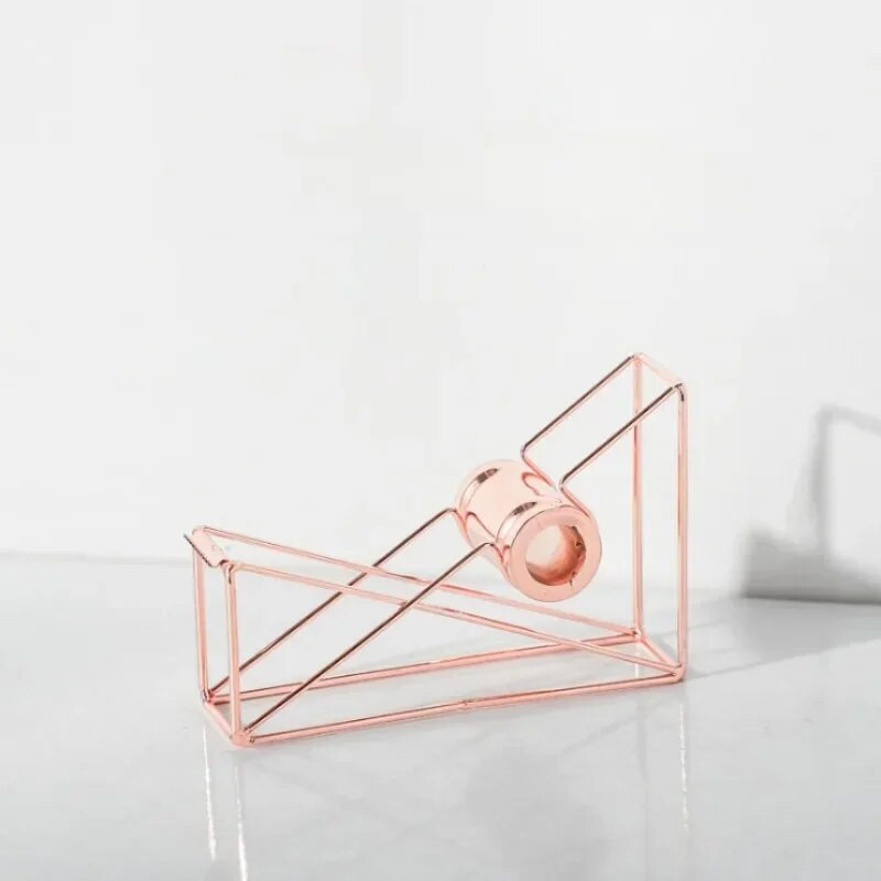 1tk Nordic Style Fashion Simple Iron Art Rose Gold teibi jaotur Käsitsi lindilõikur Lauakaunistus Koolikontori tarvikud