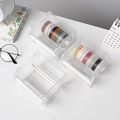 Creative Cutter Set Lentes dozators Caurspīdīgs turētājs Biroja kancelejas piederumu glabātuve Kastes biroja piederumi Skolas piederumi Washi lentes organizators