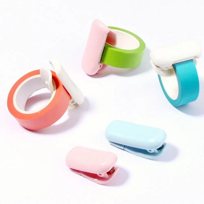 Arts Paper Tape Cutting Clip Crafts Scrapbooking Tools Mini DIY Tape Cutter Candy Color Portable Tape Dispenser Σχολικό γραφείο