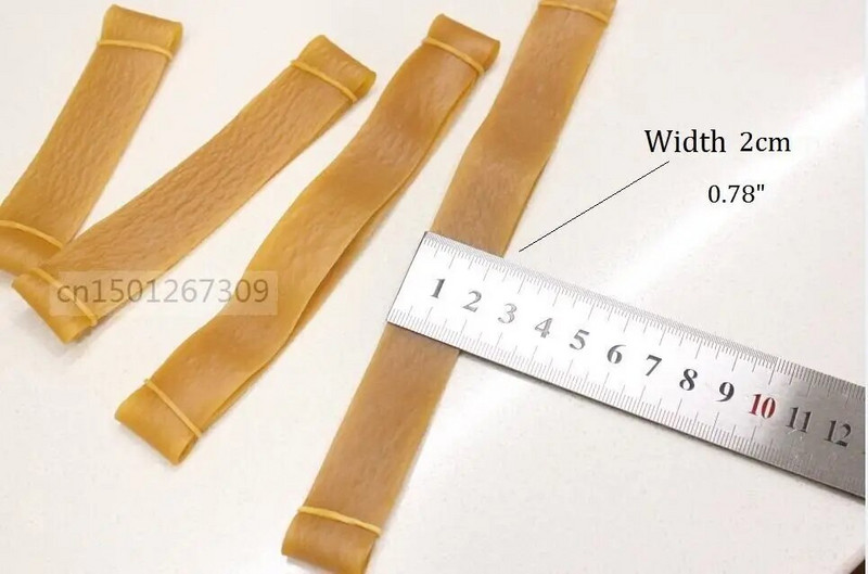 2 cm pločio rudos elastinės guminės juostos, tvirtos, didelės, didelės pramoninės pakuotės pakavimo kaklaraištis